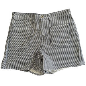Vans Navy and White Striped Women's Shorts